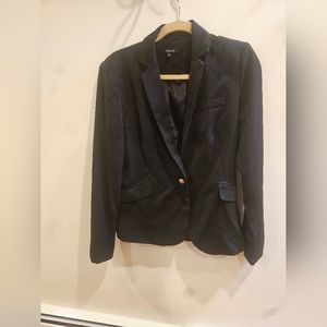 Black blazer - fitted, with gold buttons
